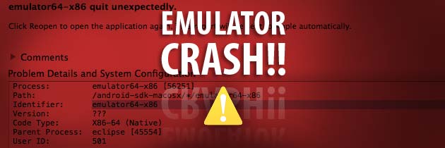 mac android emulator crash